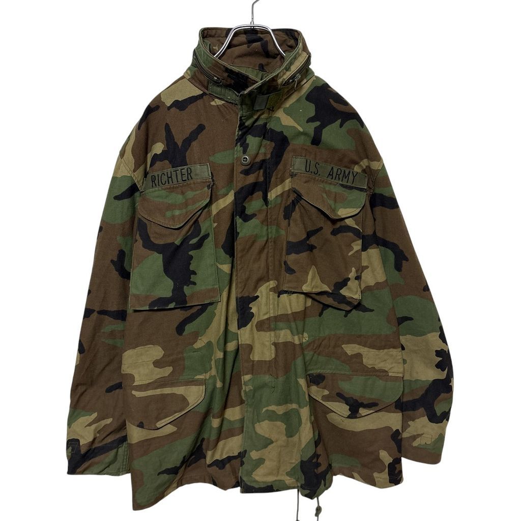 【US ARMY】 94年納入 米軍 実物 M-65 ウッドランドカモ フィールドジャケット S-3671