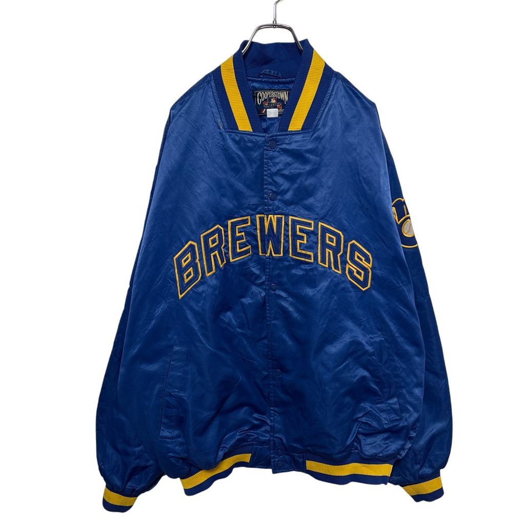 【Majestic】 MLB Milwaukee Brewers Padded Varsity Jacket ブルワーズ 中綿入りスタジャン S-4155