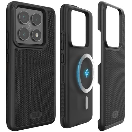TUDIA「米軍MIL規格・Magsafe対応」Xiaomi 14T Pro 5G 用 ケース、「MergeGrip」2層保護 耐衝撃 滑り止め 超薄型TPU Xiaomi 14T Pro 5G 対応 携帯電話カバーバンパー - ブラックe 6,205円