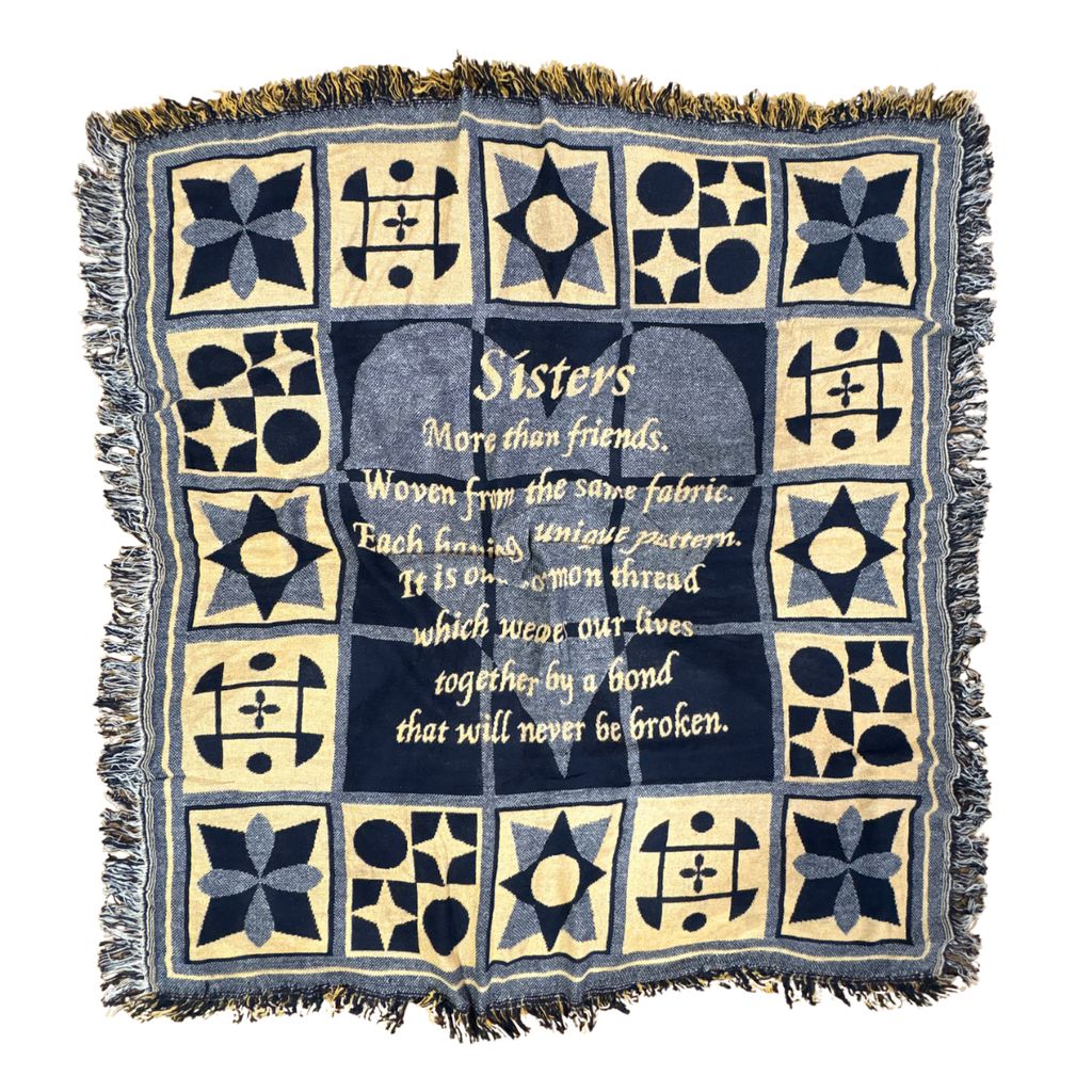 vintageラグ ブランケット マルチカバー タペストリー メッセージ ハート 幾何学模様 Rug Blanket Message 3244
