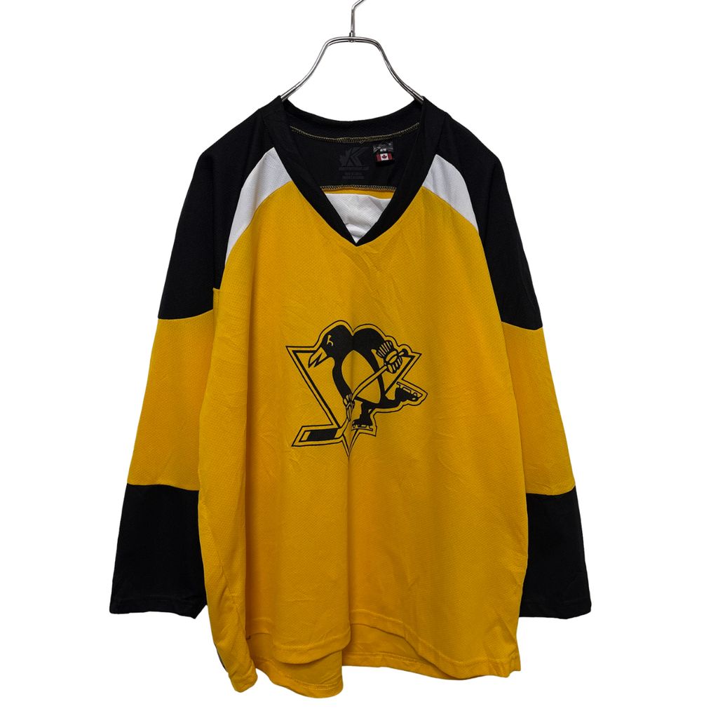 【KOBE】 NHL Pittsburgh Penguins Hockey Shirts ピッツバーグペンギンズ ゲームシャツ S-4712