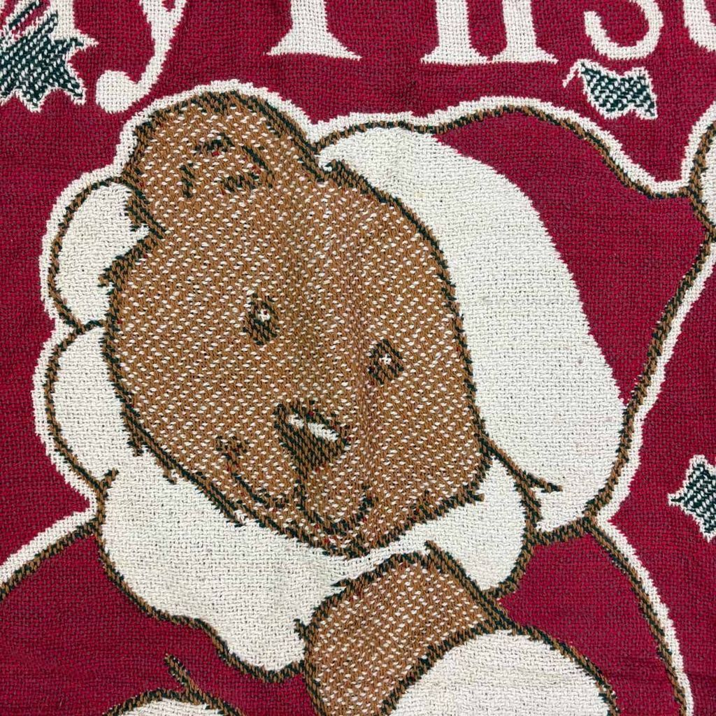 vintageラグ カーペット テディベア サンタ クリスマス 1985 - メルカリ