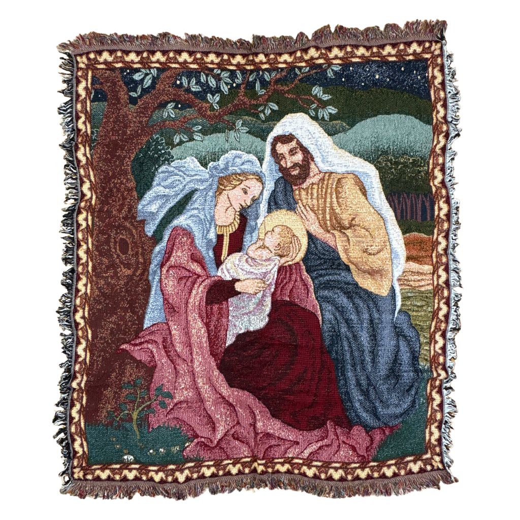 vintageラグ ブランケット マルチカバー タペストリー キリスト降誕 聖家族 宗教 Rug Blanket Nativity 3000 6,570円