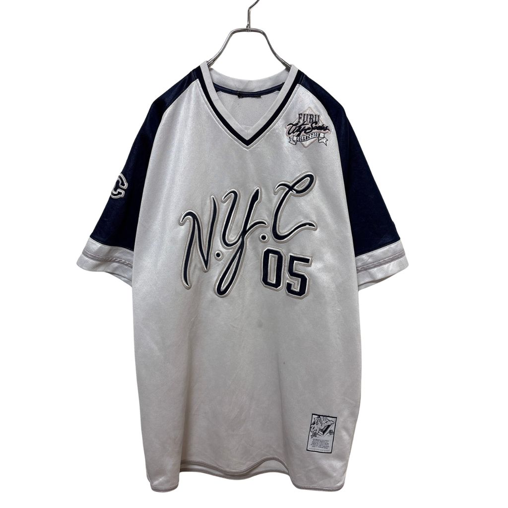 【FUBU】 City Series NYC 05 Football Jersey ナンバリング フットボールシャツ ストリート S-6908