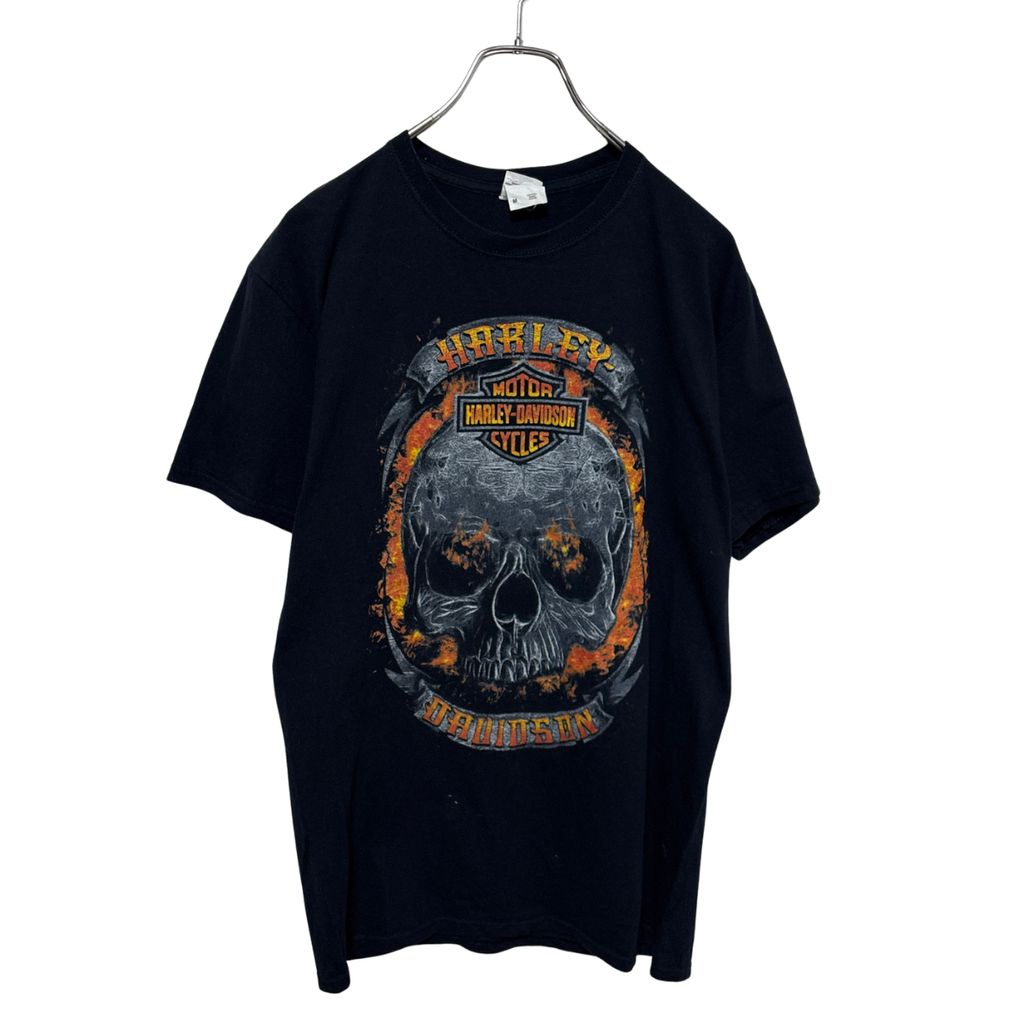 【HARLEY-DAVIDSON】Fire Skull 両面ロゴ ファイヤースカル Tシャツ S-5941