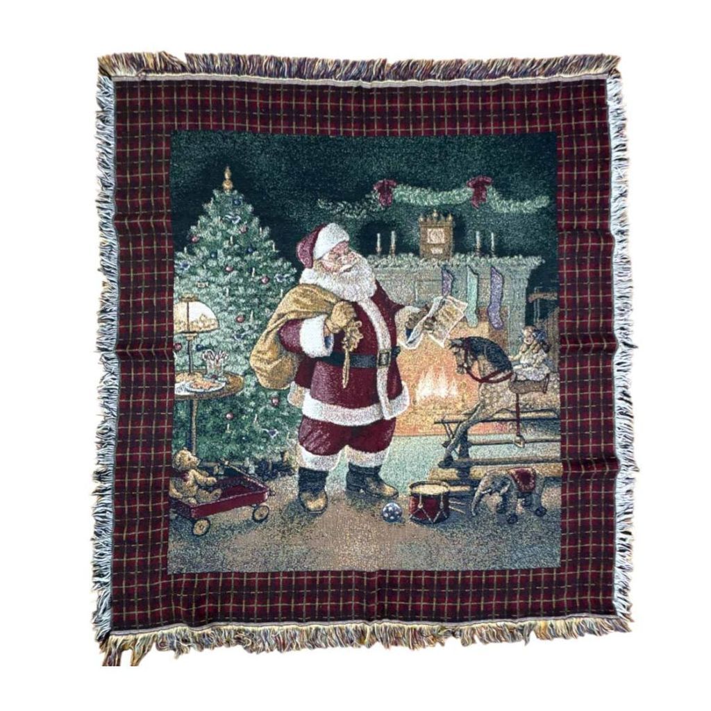 vintageラグ カーペット サンタ 風景 クリスマス 2015 6,080円
