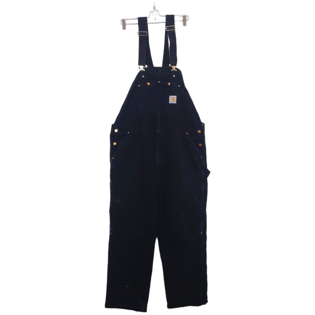 Carhartt】USA製 ダブルニーダック オーバーオール ブラック S-684