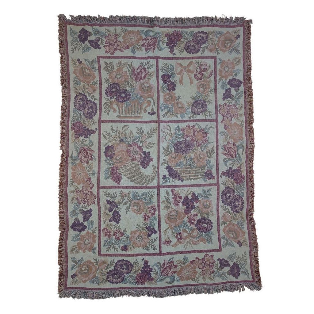 vintageラグ カーペット USA製 フラワー バスケット 1336 5,760円