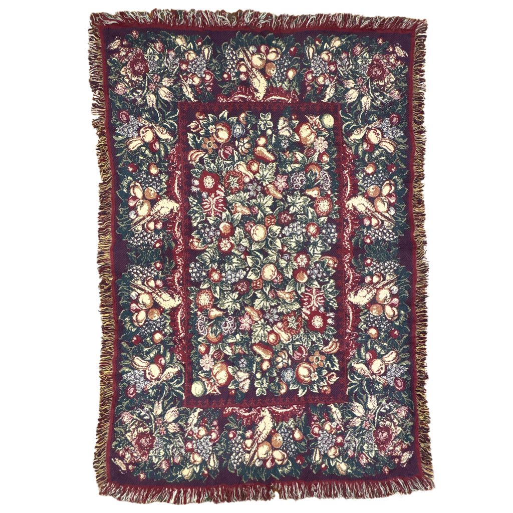 vintageラグ ブランケット マルチカバー タペストリー フルーツ 果物 Rug Blanket Fruit 3494