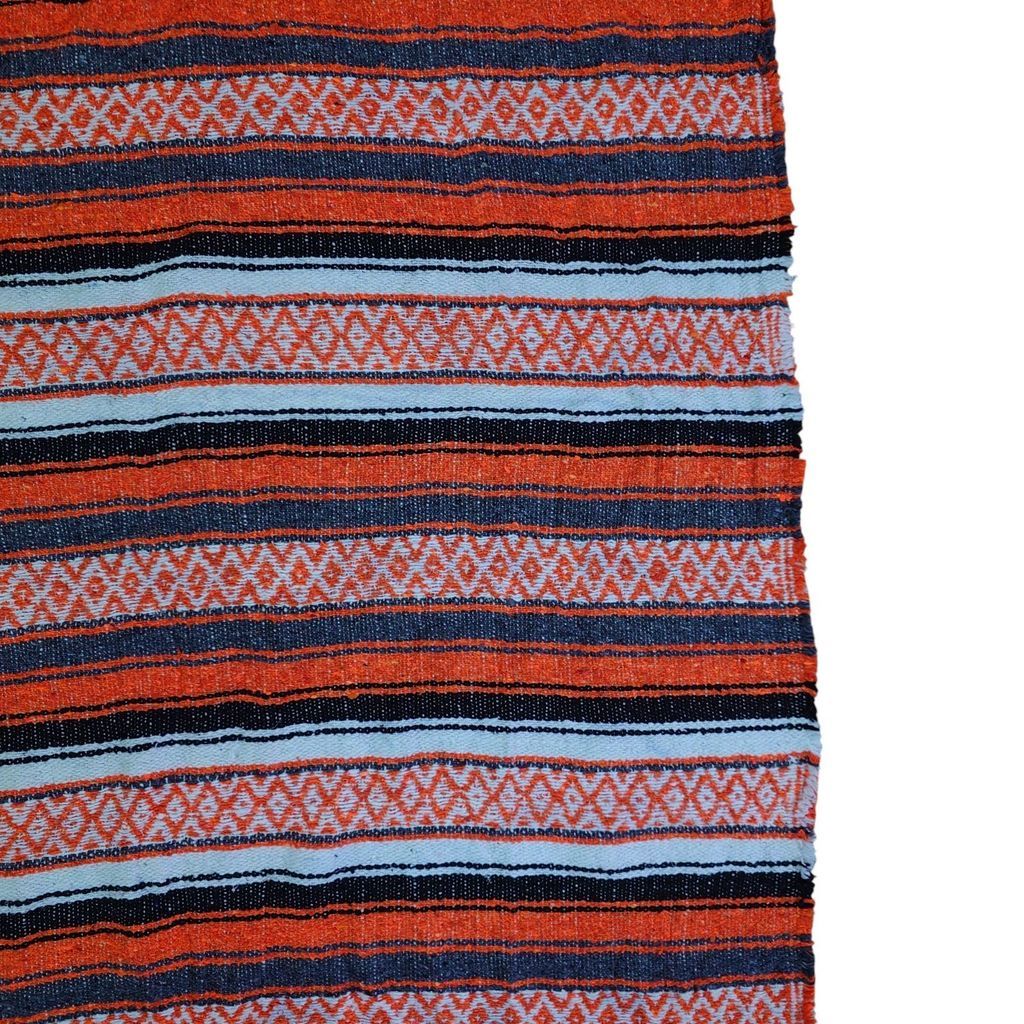 vintageラグ カーペット メキシコ製 メキシカンドビー ボーダー 1381