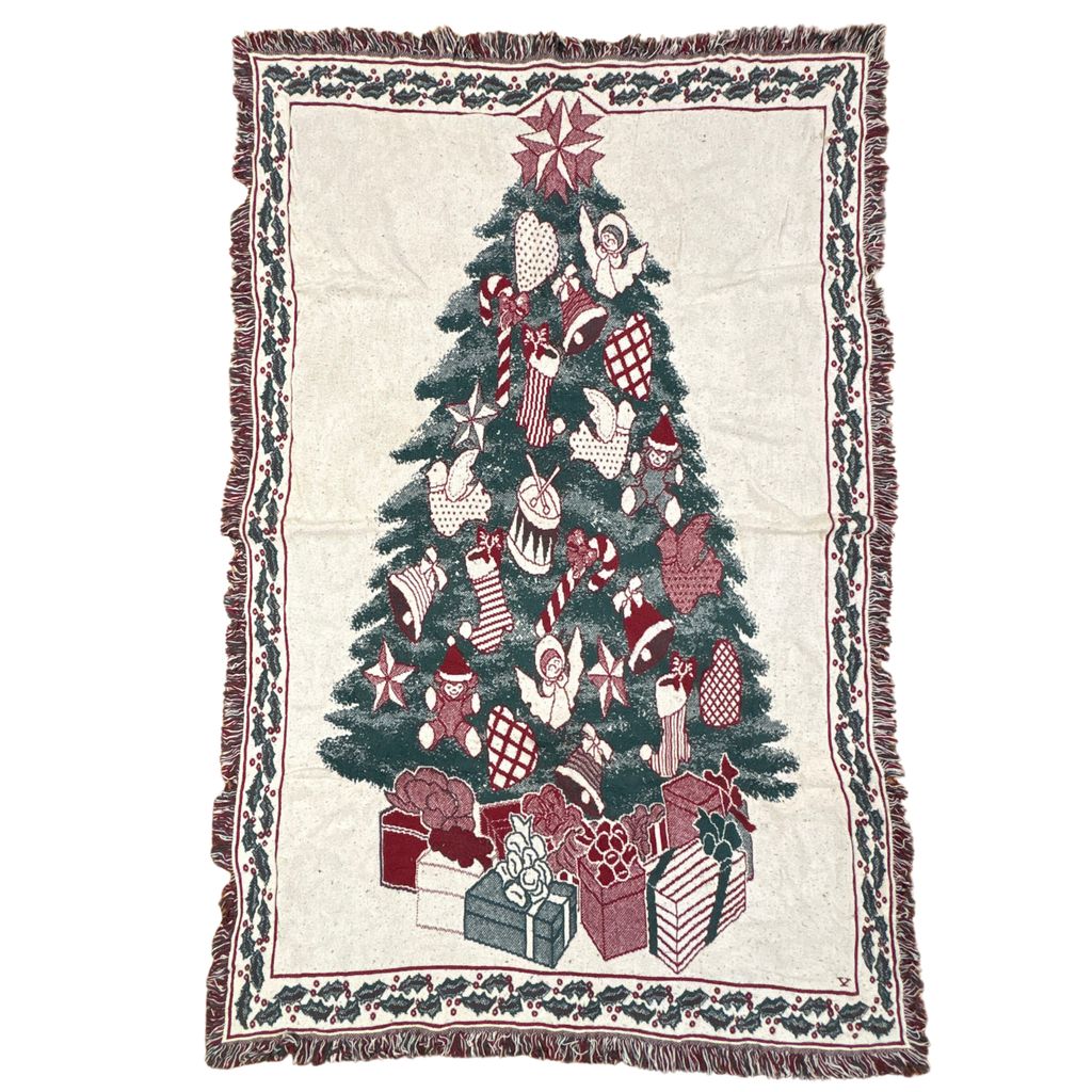 vintageラグ ブランケット マルチカバー タペストリー クリスマス