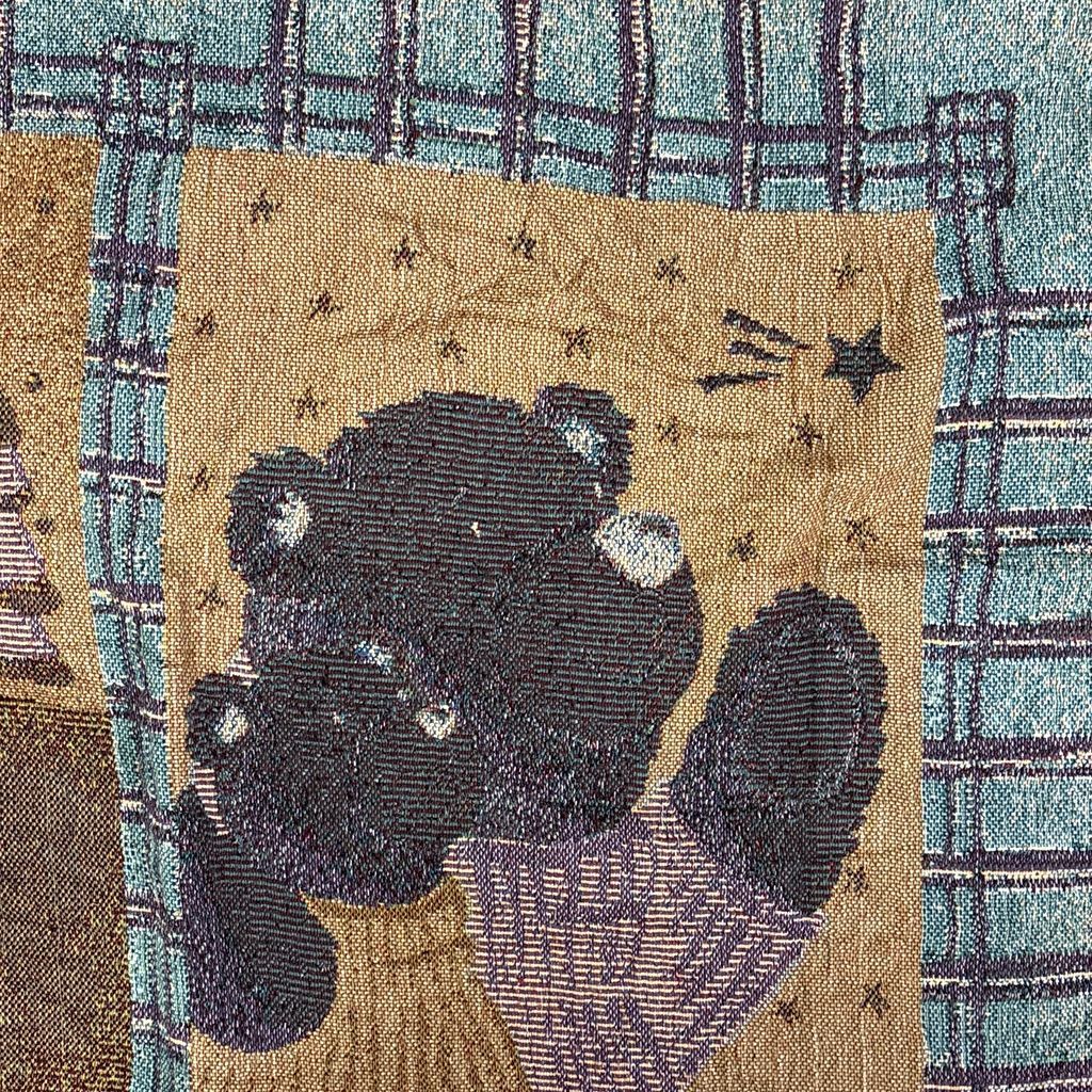 vintageラグ ブランケット マルチカバー タペストリー テディベア