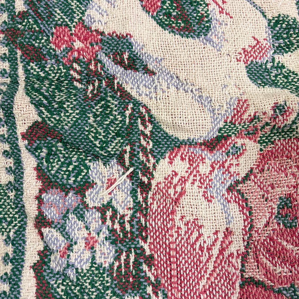 vintageラグ ブランケット マルチカバー タペストリー フラワー 花
