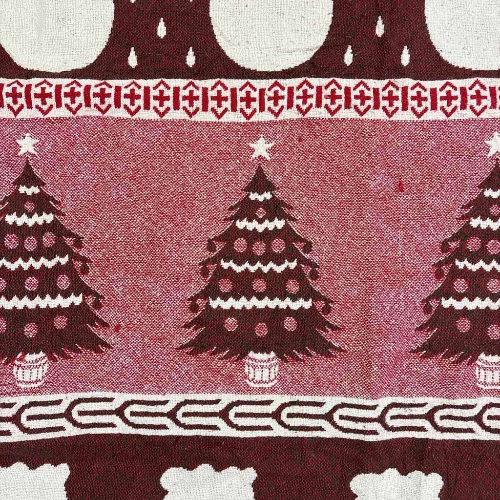 vintageラグ カーペット スペイン製 クリスマスツリー 雪だるま 2057