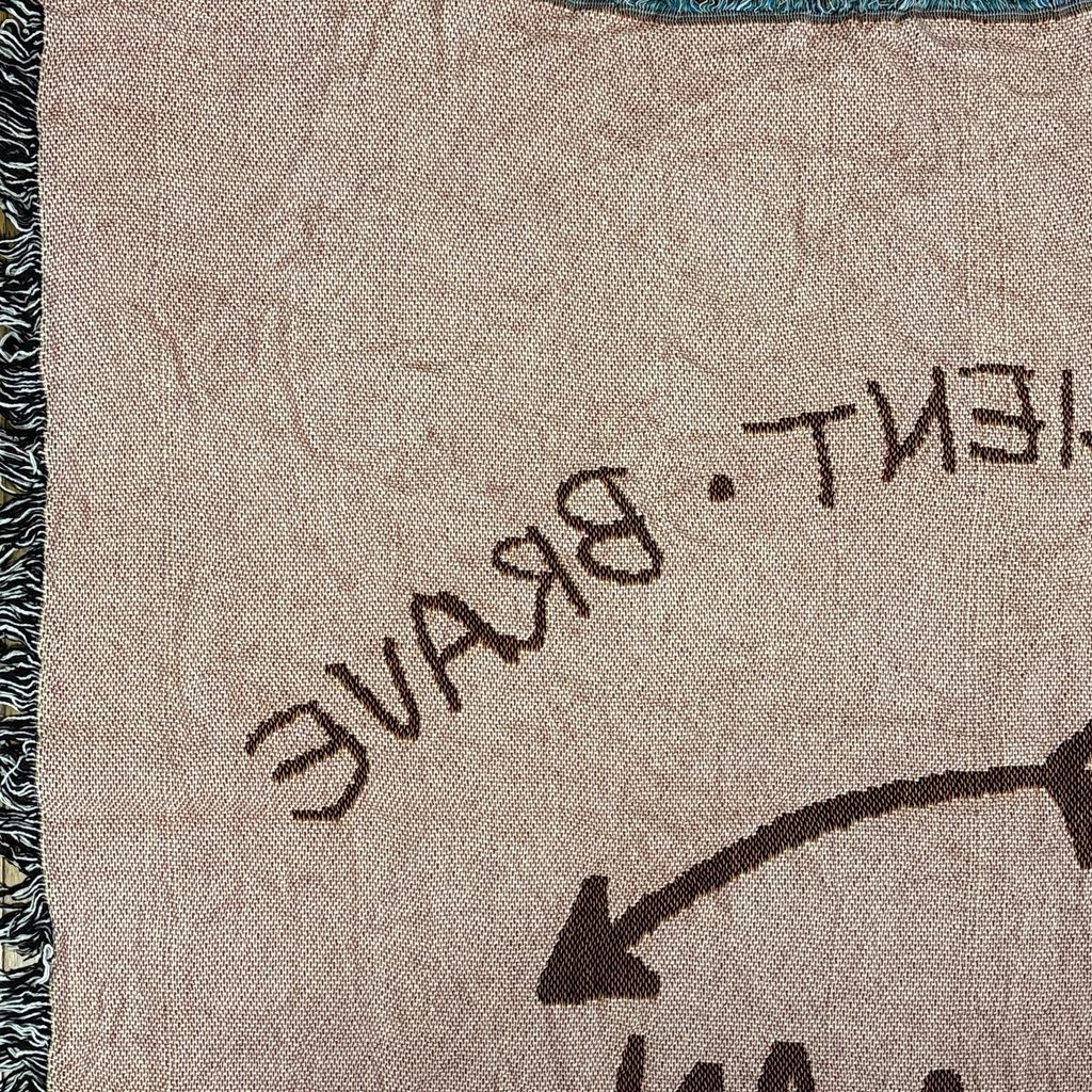 vintageラグ ブランケット マルチカバー タペストリー USA製 聖書