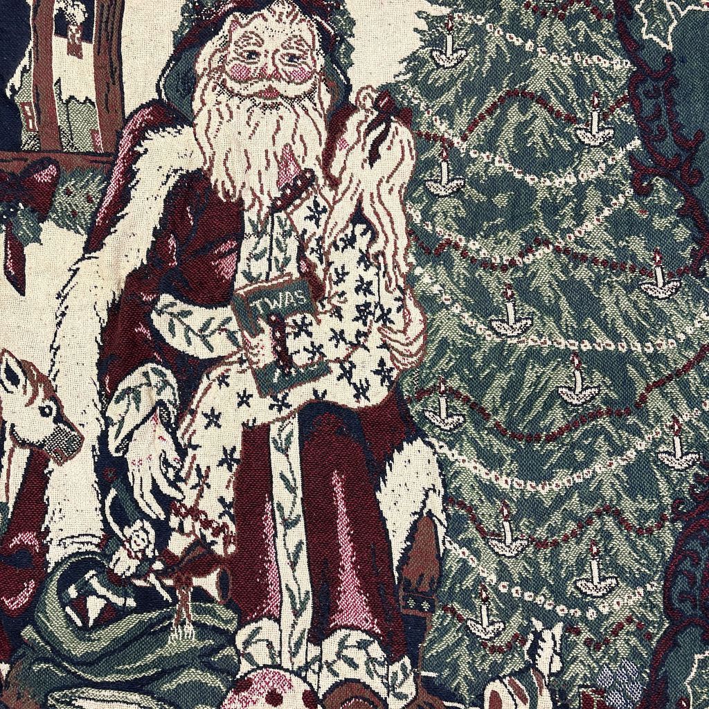 vintageラグ ブランケット マルチカバー タペストリー クリスマス