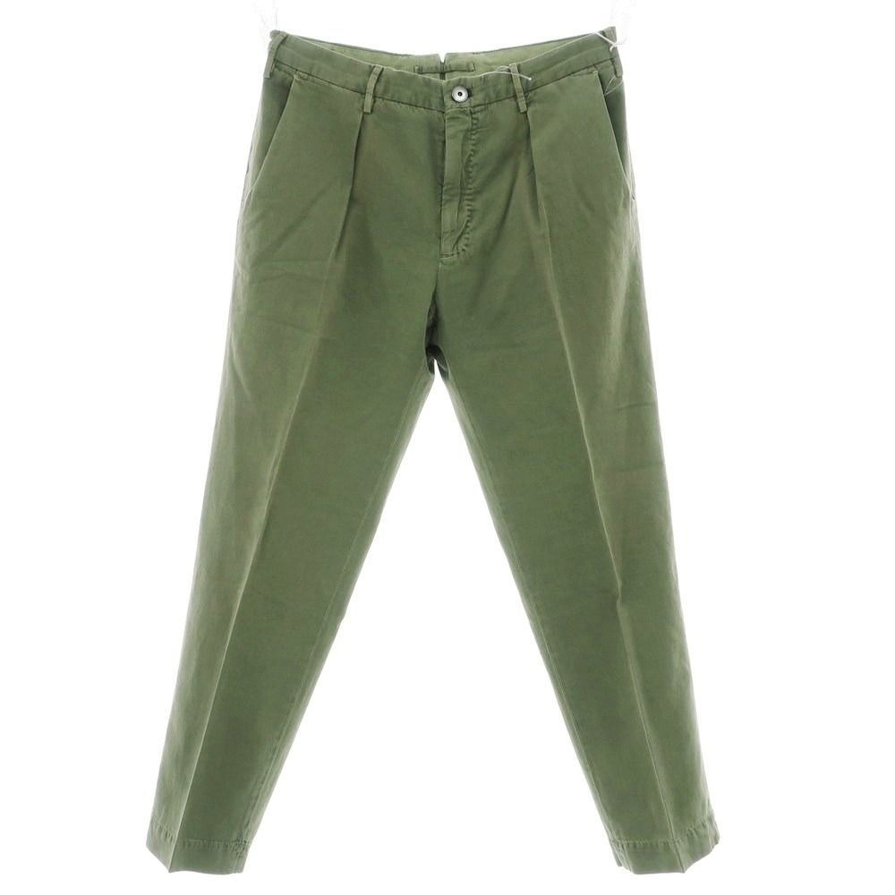 【中古】インコテックス スローウェア INCOTEX SLOWEAR ストレッチ コットンリネン カジュアルスラックスパンツ オリーブ【サイズ48R】【メンズ】 8,122円