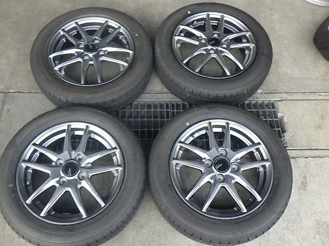 242-616　MONZA JAPAN　アルミホイール＆ラジアルタイヤ　155/65R14　2023-24年　４本セット