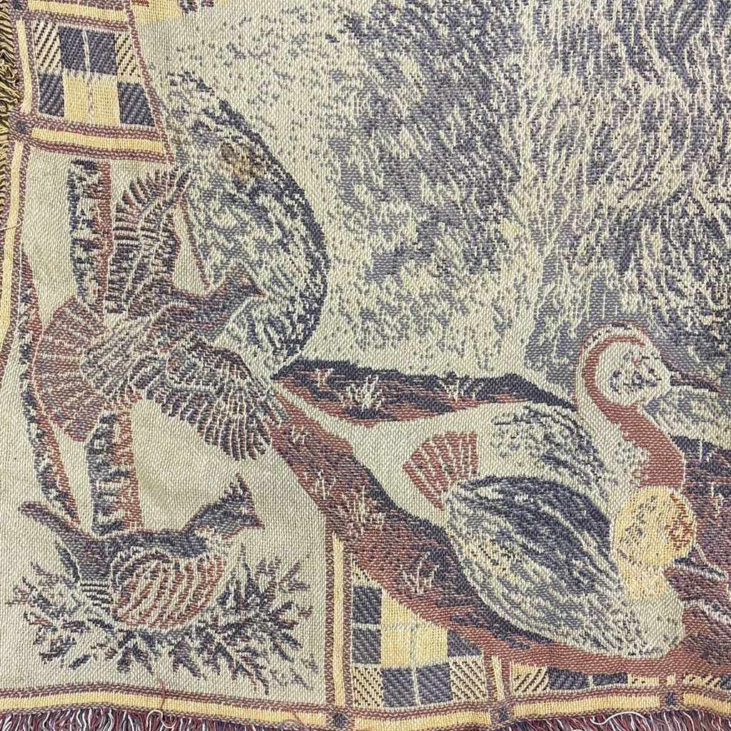vintageラグ ブランケット マルチカバー タペストリー ゴールデン