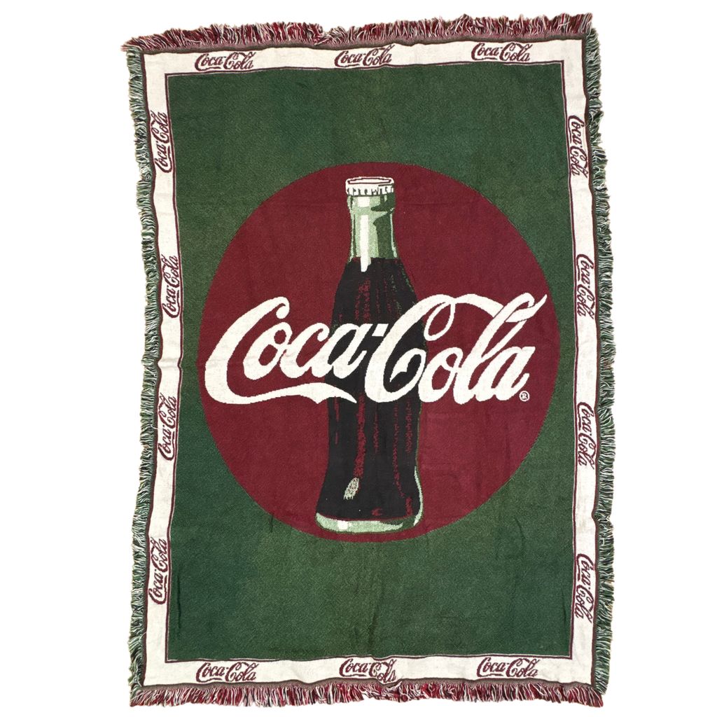 vintageラグ ブランケット マルチカバー タペストリー コカ・コーラ ボトル 企業ロゴ Rug Throw Blanket Coca Cola 3774 11,250円