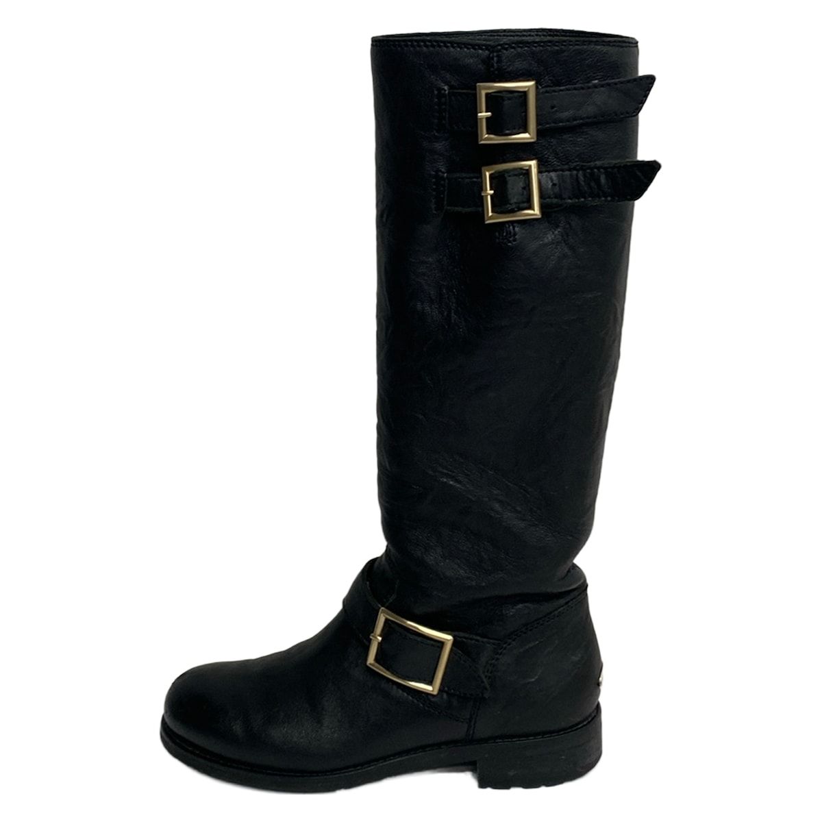 JIMMY CHOO(ジミーチュウ) ロングブーツ 36 レディース 黒 エンジニア