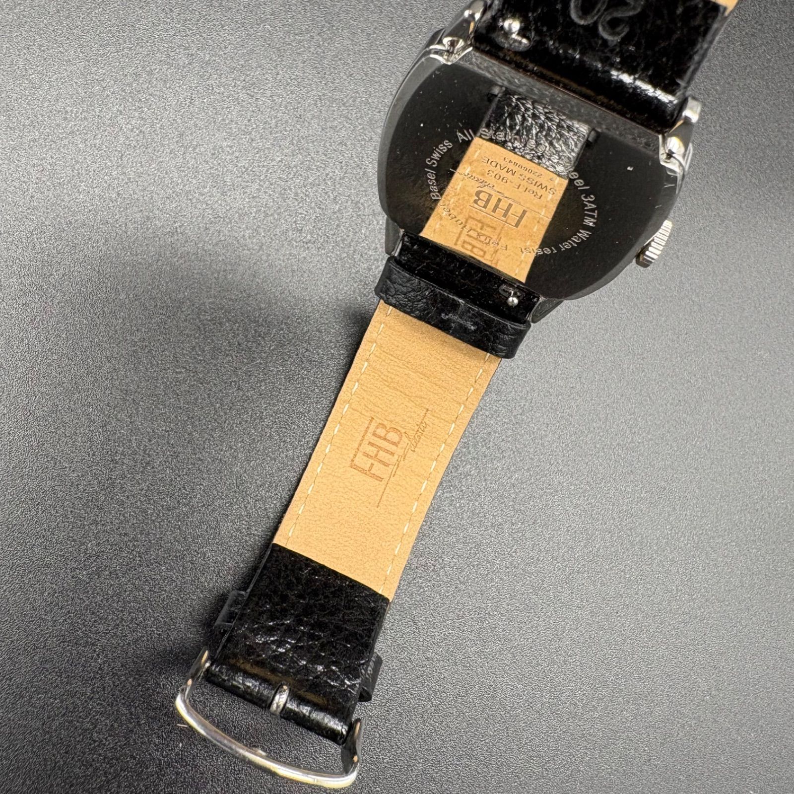 FHB F-903 スイス製 レクタンギュラー スモールセコンド メンズ腕時計