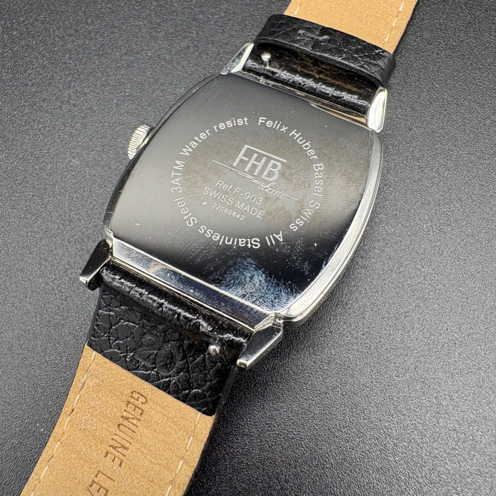 FHB F-903 スイス製 レクタンギュラー スモールセコンド メンズ腕時計