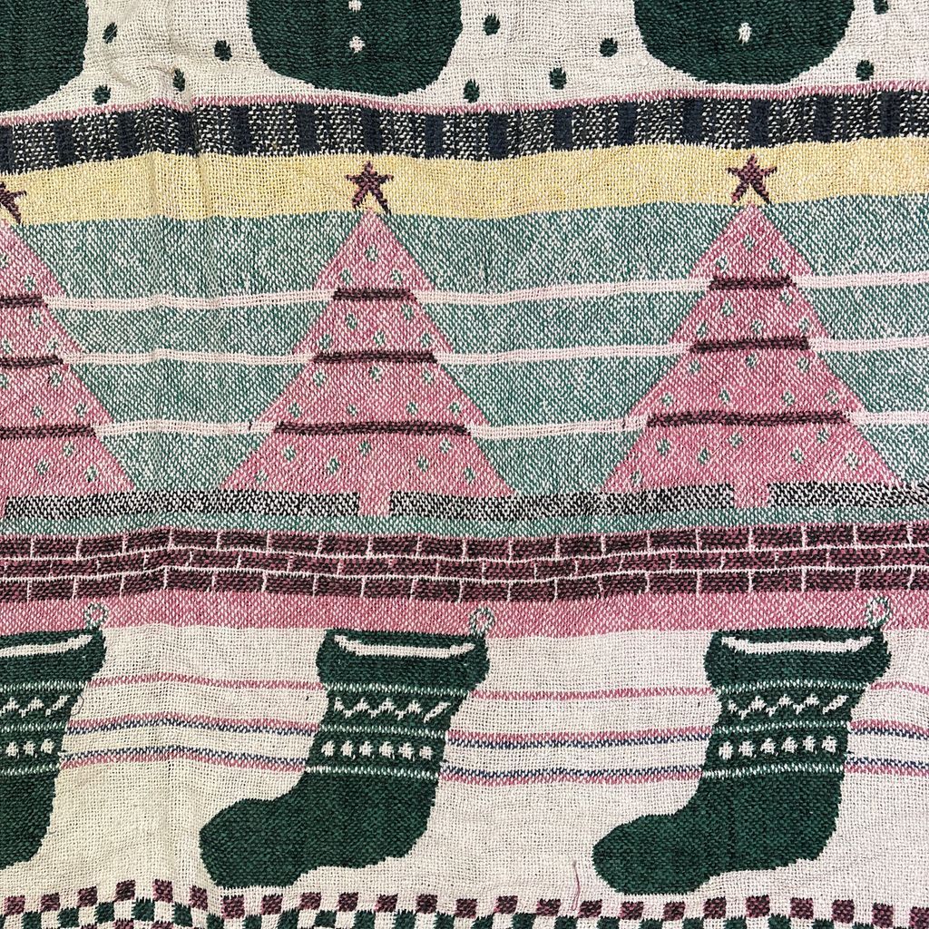 vintageラグ ブランケット マルチカバー タペストリー クリスマス