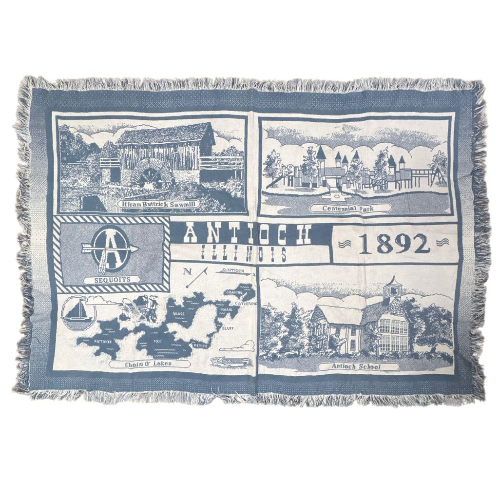 vintageラグ ブランケット マルチカバー タペストリー イリノイ州 アンティオック 名所 Rug Blanket Illinois 2764