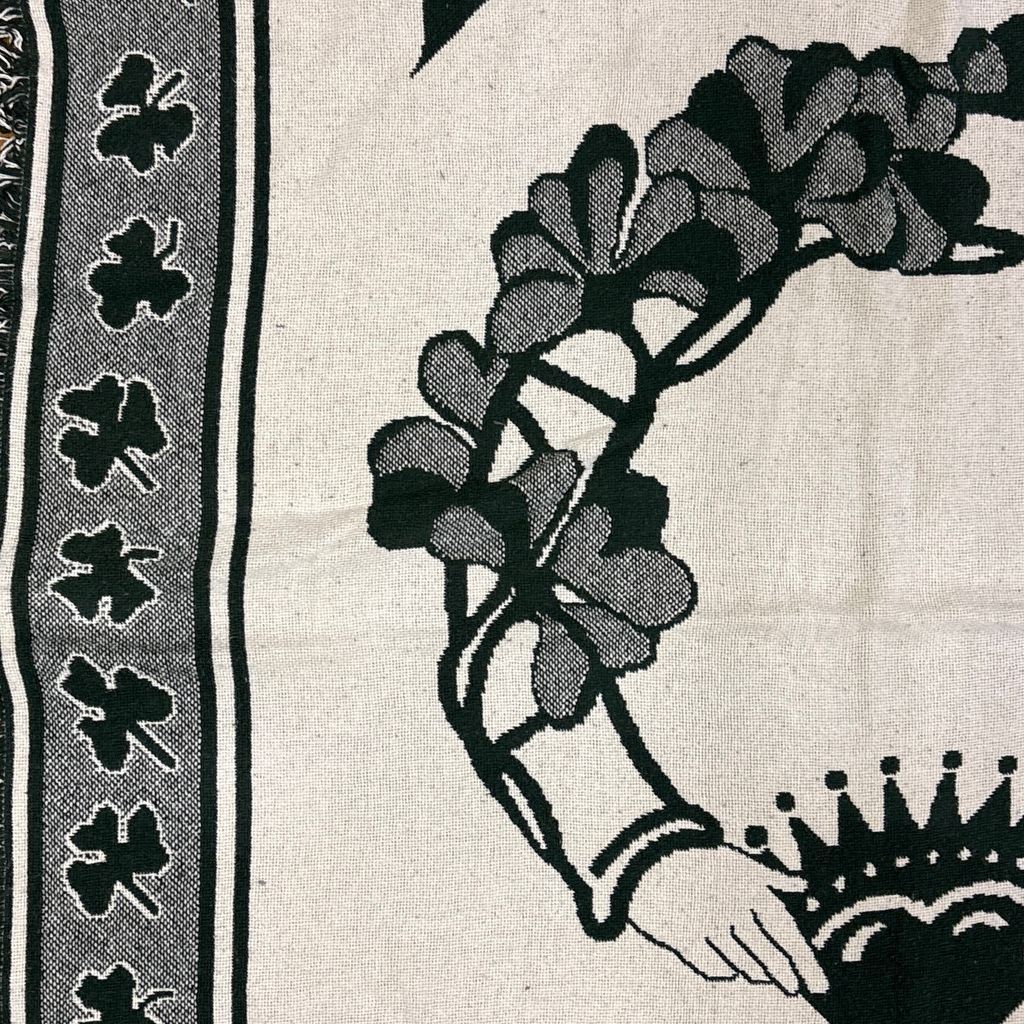 vintageラグ ブランケット マルチカバー タペストリー 90s フラワー 花