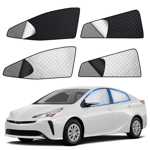 ZATOOTO トヨタ プリウス 50系 車種専用 サンシェード メッシュカーテン マグネット式 2層タイプ 遮光 虫除け 目隠し 日除け サイド 車中泊 換気 2Way 車用 車種専用設計 折り畳み式 アクセサリー 4枚セット SCWS02 a64be8b6