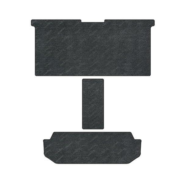 【YMT】40系新型アルファード / ヴェルファイア電動オットマン付き専用 2NDラグマットM / Lサイズサイズ ＋3RDラグマット＋2列目通路マット YMTシリーズ (Lサイズ, ダークグレー)ts b361993f