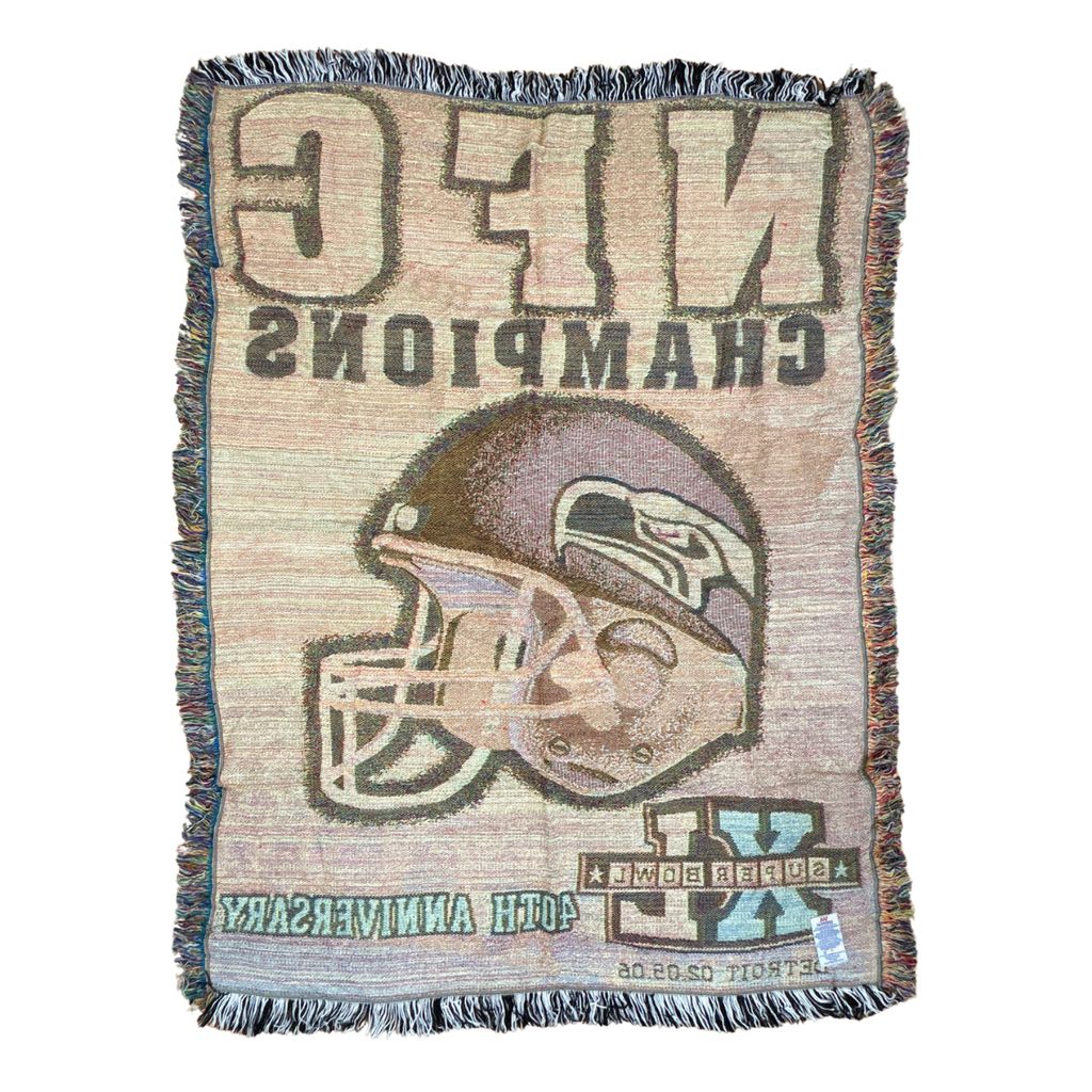 vintageラグ ブランケット マルチカバー タペストリー USA製 シー