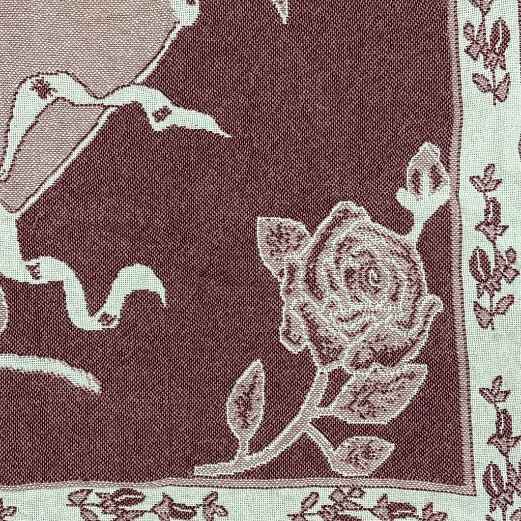 vintageラグ ブランケット マルチカバー タペストリー メッセージ バラ