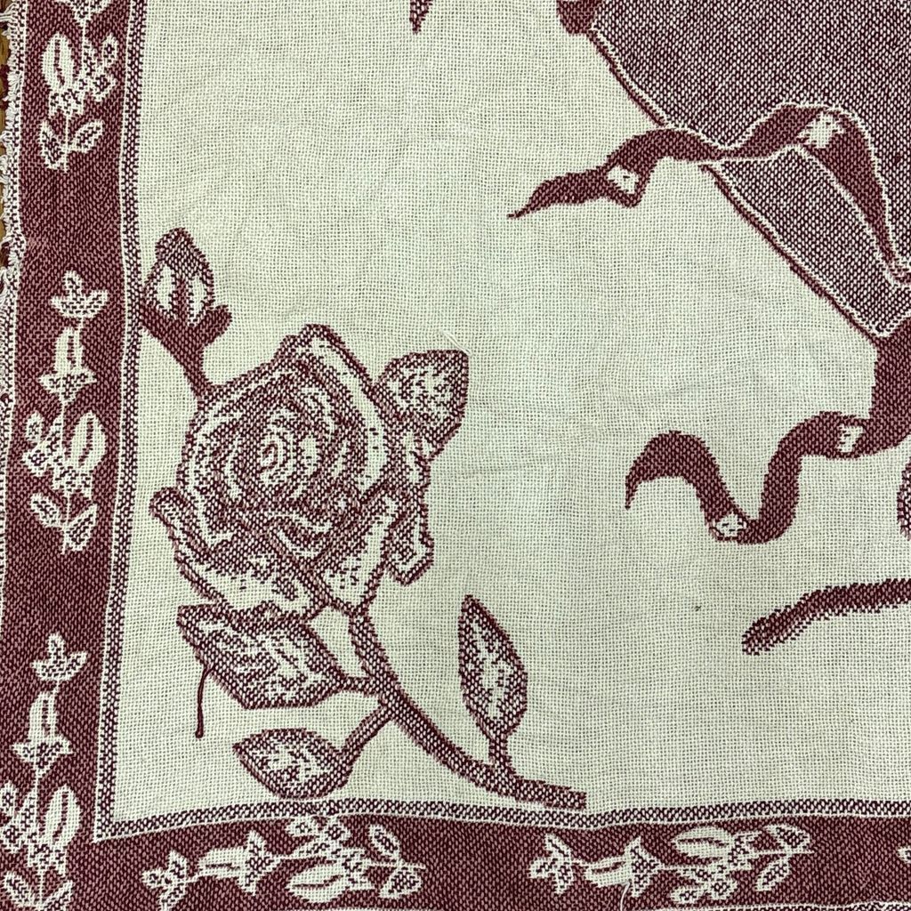 vintageラグ ブランケット マルチカバー タペストリー メッセージ バラ