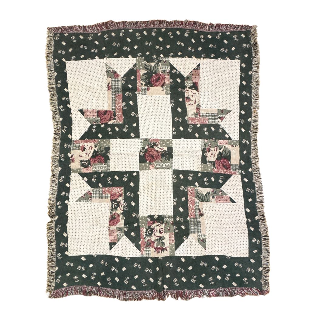 vintageラグ ブランケット マルチカバー タペストリー パッチワーク フラワー 花 Rug Blanket Patchwork 2939 6,240円