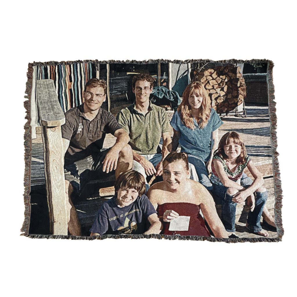vintageラグ ブランケット マルチカバー タペストリー フォト 人物 家族 集合写真 記念 Rug Blanket Photo 4061