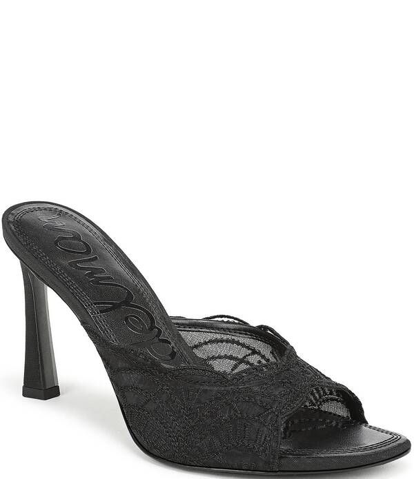 サムエデルマン レディース シューズ サンダル メッシュ 刺繍 Sam Edelman Iva Embroidered Mesh Dresslide Sandals Black ブラック