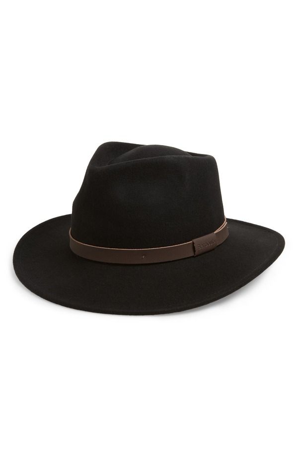 バブアー メンズ アクセサリー 帽子 Barbour Crushable Bushman Fedora Black ブラック