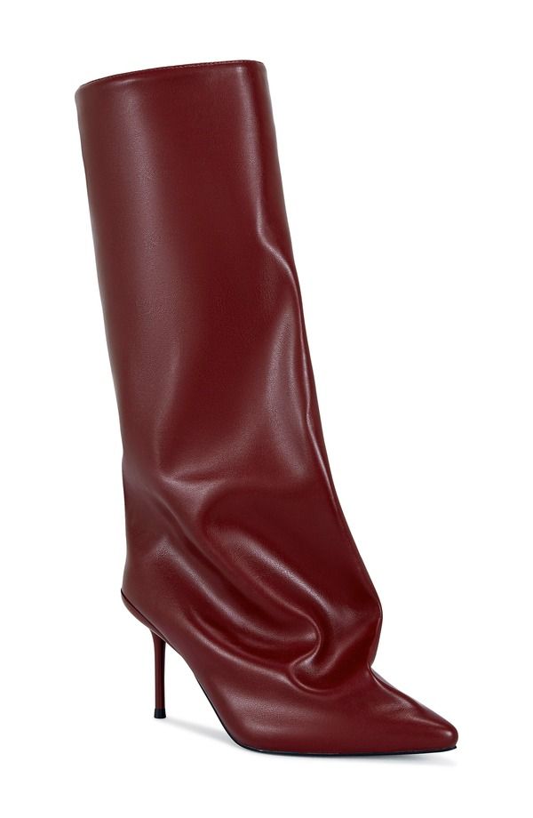 アザレア ワン レディース シューズ ブーツ・レインブーツ AZALEA WANG Couture Crazy Pointy Toe Knee High Boot Burgundy バーガンディ
