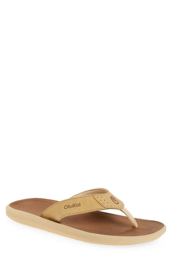 オルカイ メンズ シューズ サンダル OluKai Pili Flip Flop Toasted Coconut Tan タン