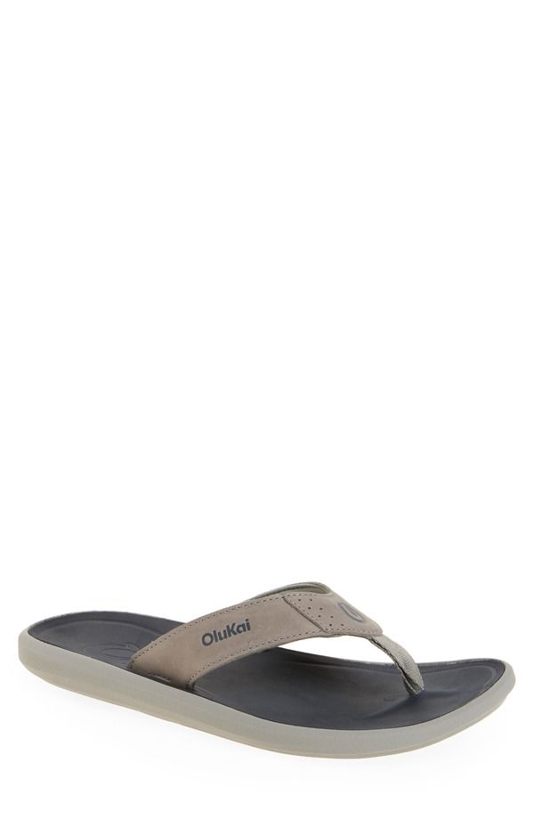 オルカイ メンズ シューズ サンダル OluKai Pili Flip Flop Ash Mood Indigo アッシュ