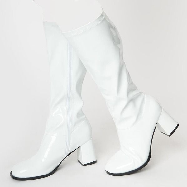ユニークビンテージ レディース シューズ ブーツ・レインブーツ Unique Vintage Patent Gogo Boot White Patent ホワイト 26,520円
