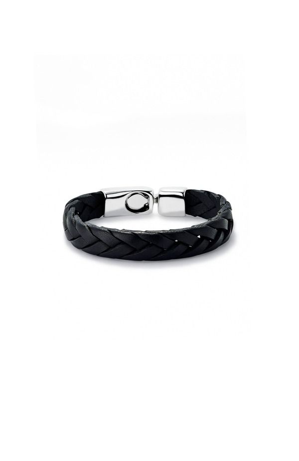 ウノデ 50 レディース アクセサリー ブレスレット・バングル・アンクレット レザー UNODE50 Braided Leather Clasp Bracelet Black ブラック