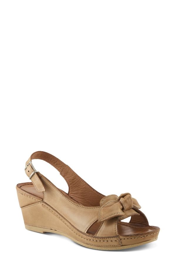 スプリングステップ レディース シューズ サンダル Spring Step Chassidy Wedge Sandal Tan タン