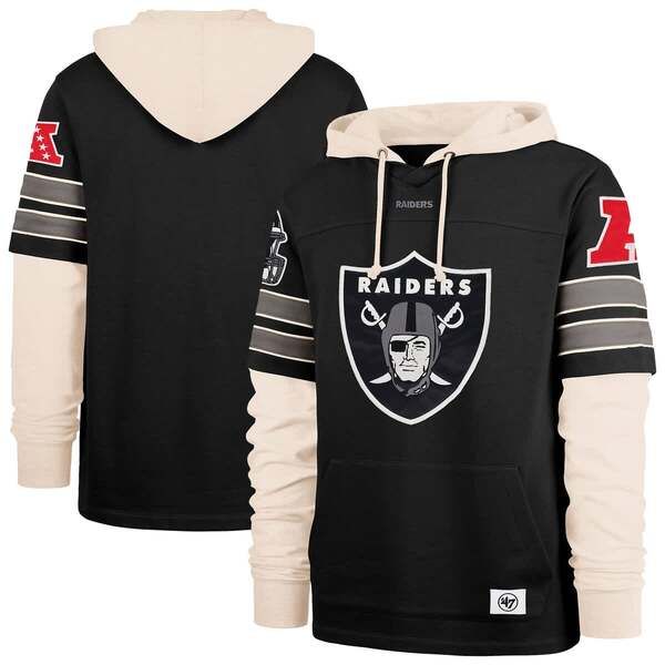 フォーティーセブン メンズ アウター パーカー・スウェット Mens 47 Black Las Vegas Raidersplit Zone Cornerback Duo Hoodie Black ブ 27,170円