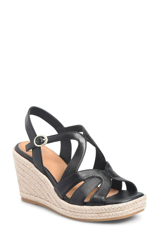 エスエフエフティ レディース シューズ サンダル プラットフォーム Sfft Norma Slingback Espadrille Platform Wedge Sandal Black ブラック