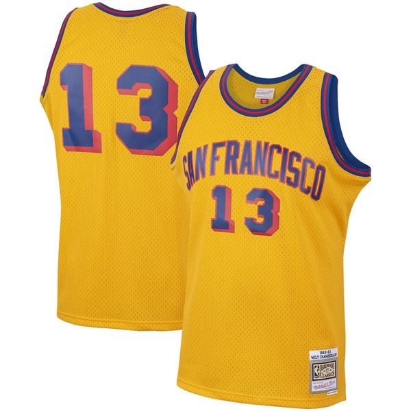 ミッチェルネス メンズ トップス シャツ ジャージー Mens Mitchell Ness Wilt Chamberlain Gold San Francisco Warriors 196263 Ha