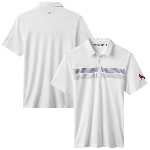 トラビスマヒュー メンズ トップス シャツ Mens TravisMathewhite St Louis Cardinals Top RecruitriBlend Polo White ホワイト