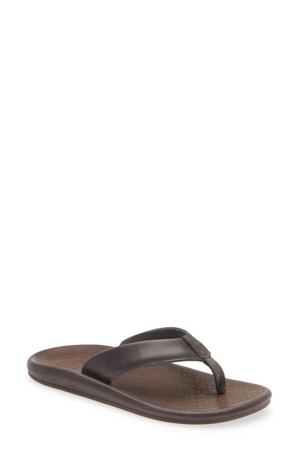 オルカイ メンズ シューズ サンダル OluKailikai Flip Flop Charcoal Charcoal チャコール